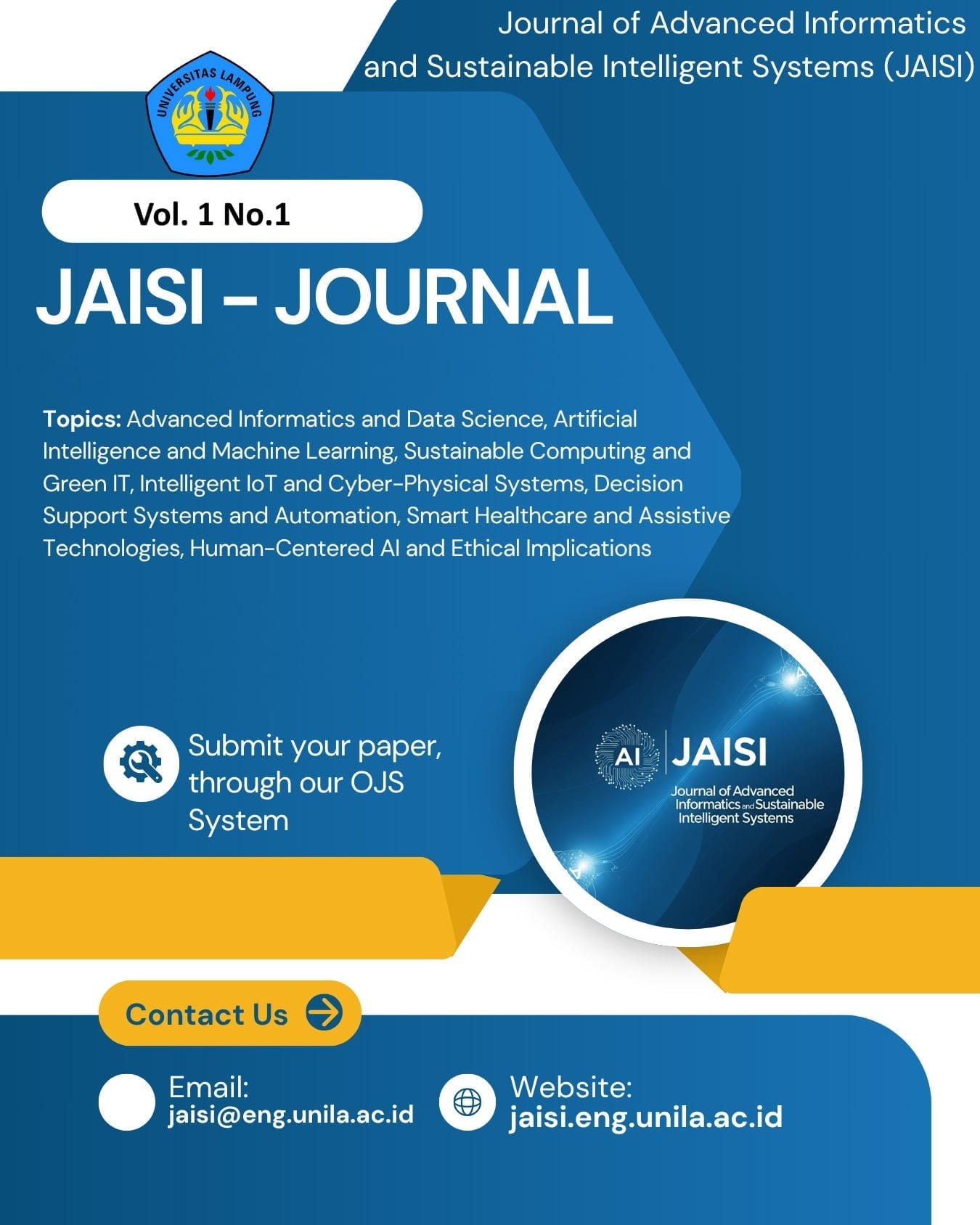 Journal of Advanced Informatics and   Sustainable Intelligent Systems